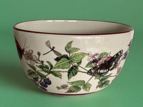 Oval plant pot decorated - oval,