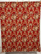 Vintage French Lovely Victorian Floral Printed Wall Hanging Curtain 202x160 cm