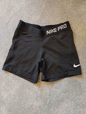 Girls Black Dri Fit Nike Pro Shorts Size M