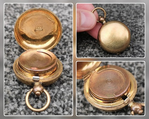 Antique gilt sovereign case - gilt,