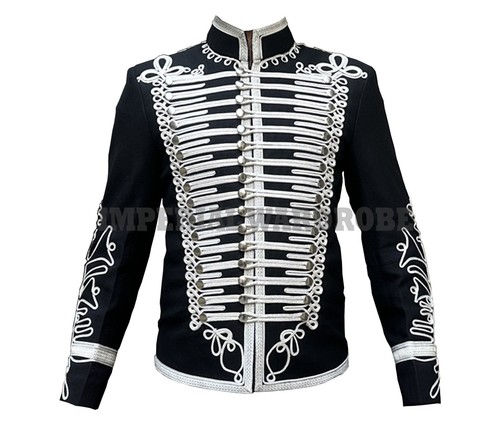 Men black napoleonic hussar - black,