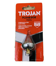 NEW TROJAN 150G PLUMB BOB BUILDER CHROME PLATED PLUMBBOB -FREE POST UK