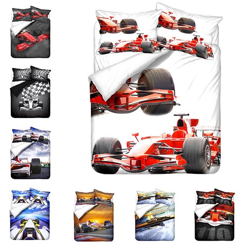Racing car pattern doona quilt - car,