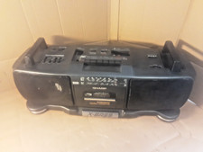 SHARP WQ-T360E 1980s BOOMBOX WORKING + TWIN DECK X-BASS LINE IN, READ DESCRIPT