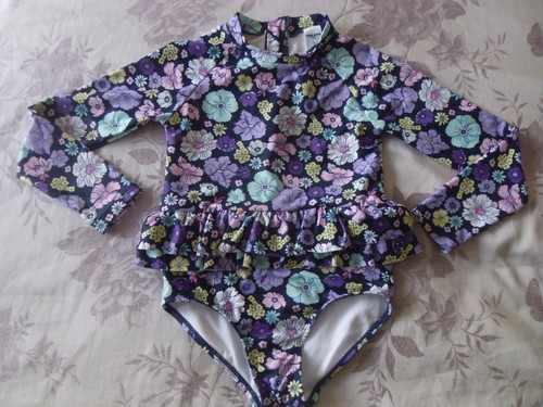 Wave zone navy floral - navy, sunsafe