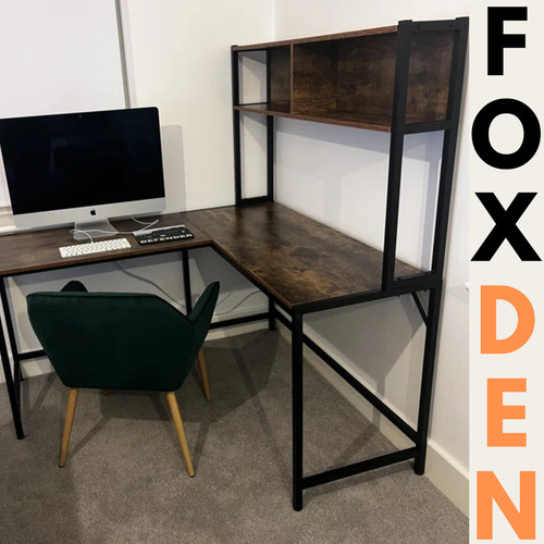 Large industrial corner desk - large, &