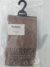 Barbour Oatmeal Lambswool Woven Scarf