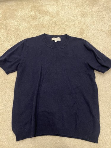 Bianco blu merino wool navy - bianco, &
