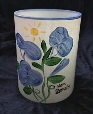 kosta boda swedish art glass by ken done blue flowers