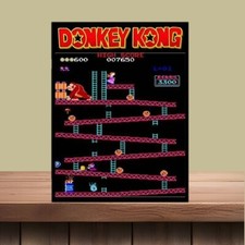 Retro Arcade Donkey Kong Games room wall sign classic man cave shed 80s retro