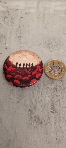 Soldiers and poppies memorial - and,
