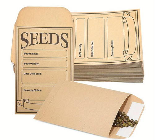 50pcs small kraft - small, seed