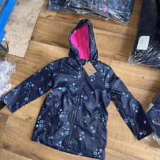 Joules Age 5 Navy Star Raincoat Fleece Lined Lot A18