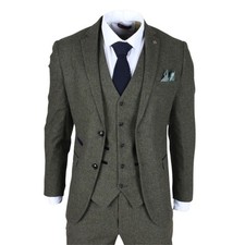 Men's Olive Green Wool Blend