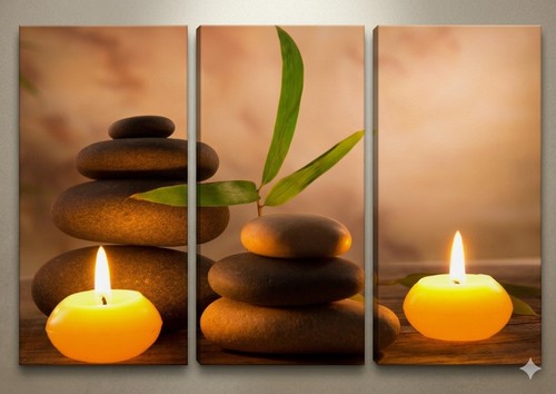 Zen stones candle warm home - candle,