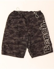 BENCH Mens Graphic Sport Shorts Medium  Grey Camouflage Polyester DP33