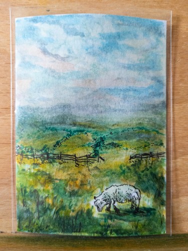 British landscape watercolour - british,