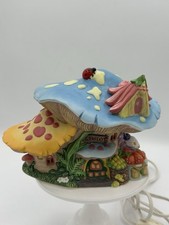 Ceramic mushroom fairy cottage - fairy,