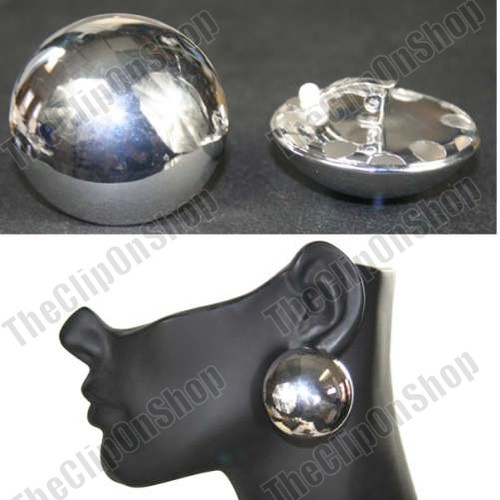 Clip round bauble earrings - clip,
