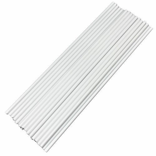 White plastic cake dowels - white,