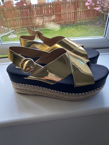 Zara gold flatform wedge - flatform,