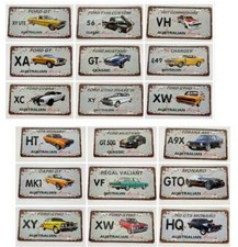 Metal Tin Car Signs Vintage