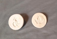 Vintage Pair of Porcelain Cookie Stamps
