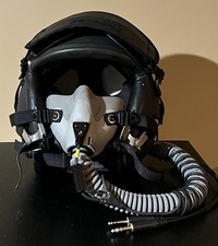 GENTEX PARAMASTER HALO HELMET & MBU-12 Oxygen Mask MBU-14 civilian flight helmet