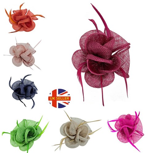 Small feather flower hair hat - hair,
