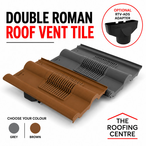 Double roman roof vent tile - double,