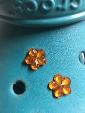 2 Golden Yellow Crystal Gem