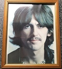 The Beatles George Harrison original Vintage White Album Photo Framed