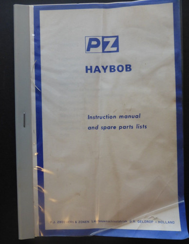 Vtg haybob instruction - pz,