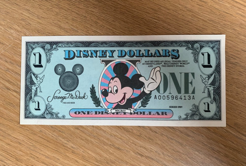 1999 one dollar disney - 1999~one, dollars