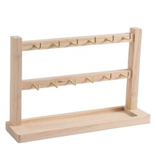 Wood 2 Tier Retail Display Stand For Keyrings & Earrings Counter Top Shop Sales