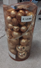 NEXT xmas decorations gold set of 65