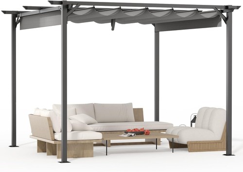 Metal pergola with - x,