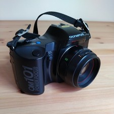 Olympus OM101 Power Focus 35mm Film Camera + 50mm 1:2 PF lens - for parts. 