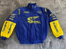 Adult F1 Racing Jacket Vintage ,Subaru Jacket Blue ,Ebroidered Cotton Padded