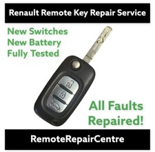 Repair Service For Renault Clio Kangoo Megane Modus 3 Button Remote Flip Key
