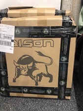 Bison Olympic Rubber Bumper Plates - Black - 25kg X 2