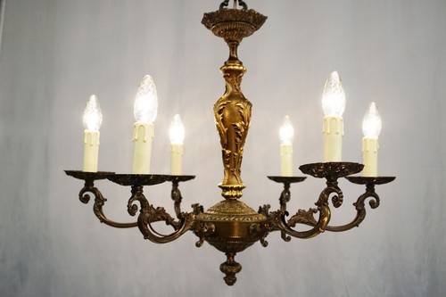 Antique vintage french light - 6,
