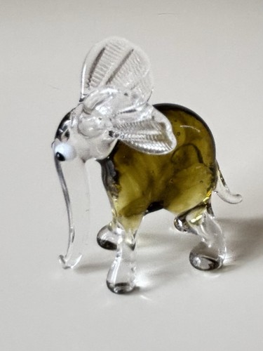 Vintage green elephant - vintage, hand