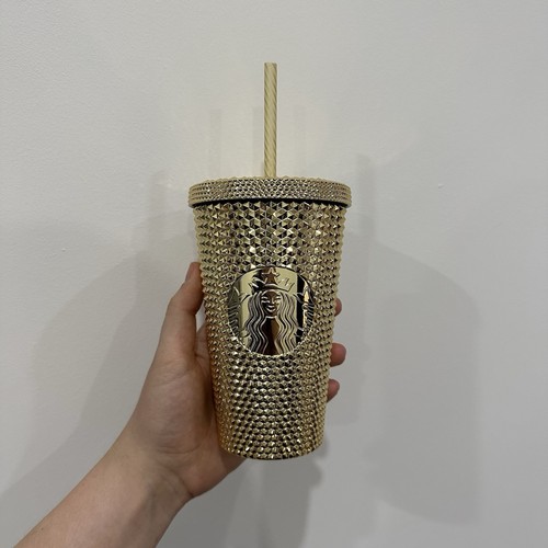 Starbucks gold studded tumbler - studded,