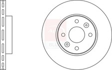 2x Brake Discs Pair Vented