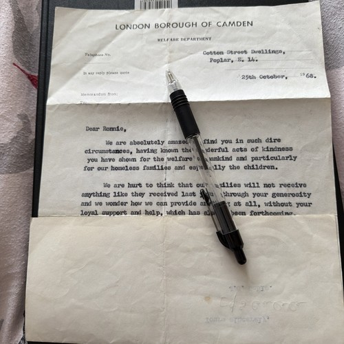 Single sided typed letter - , to