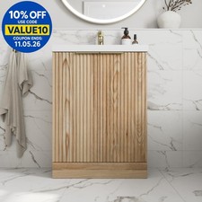 Fluted 600mm bathroom vanity - 600mm,