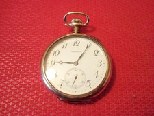 Solid 9 ct Gold Open Face Waltham 1930's Pocket watch 19 Jewels Fully Hallmarked