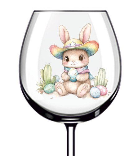 12x easter bunny cactus vinyl - bunny,