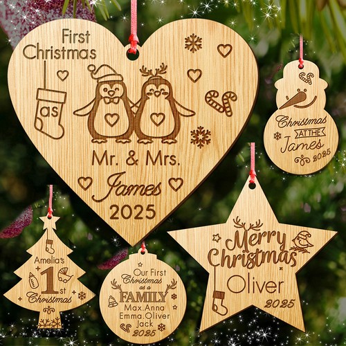 Personalised wooden christmas - wooden,